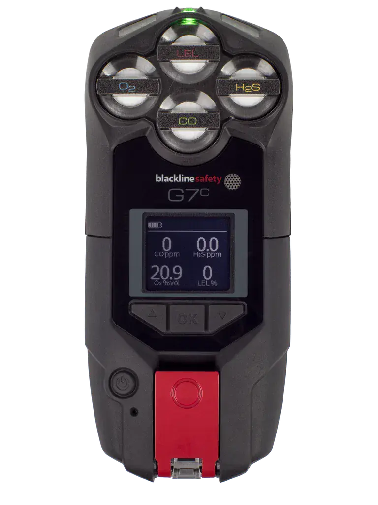 Détecteur de gaz portable connecté Blackline Safety G7c, étalonné par Difenair